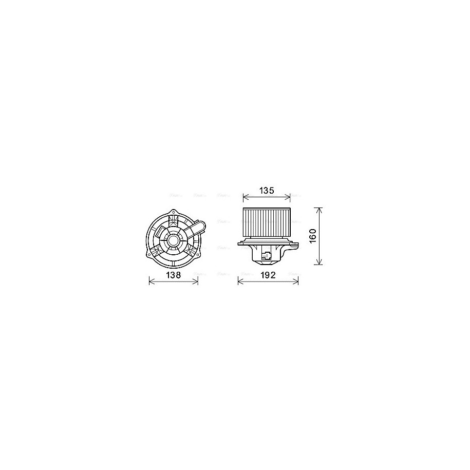 Heater Blower Motor - AVA HY8553