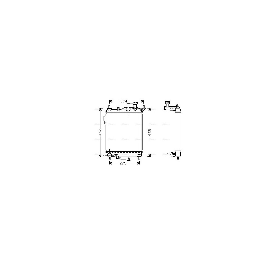 Radiator - Engine Cooling - AVA HYA2099