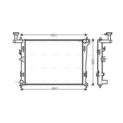 Radiator - Engine Cooling - AVA HYA2179