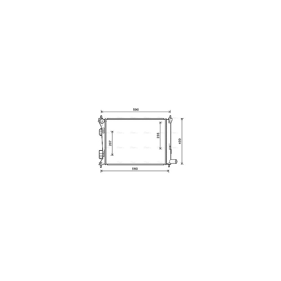 Radiator - Engine Cooling - AVA HYA2277