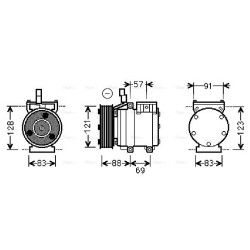 AC Compressor - AVA HYAK258
