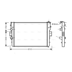 Radiator - Engine Cooling - AVA IVA2087