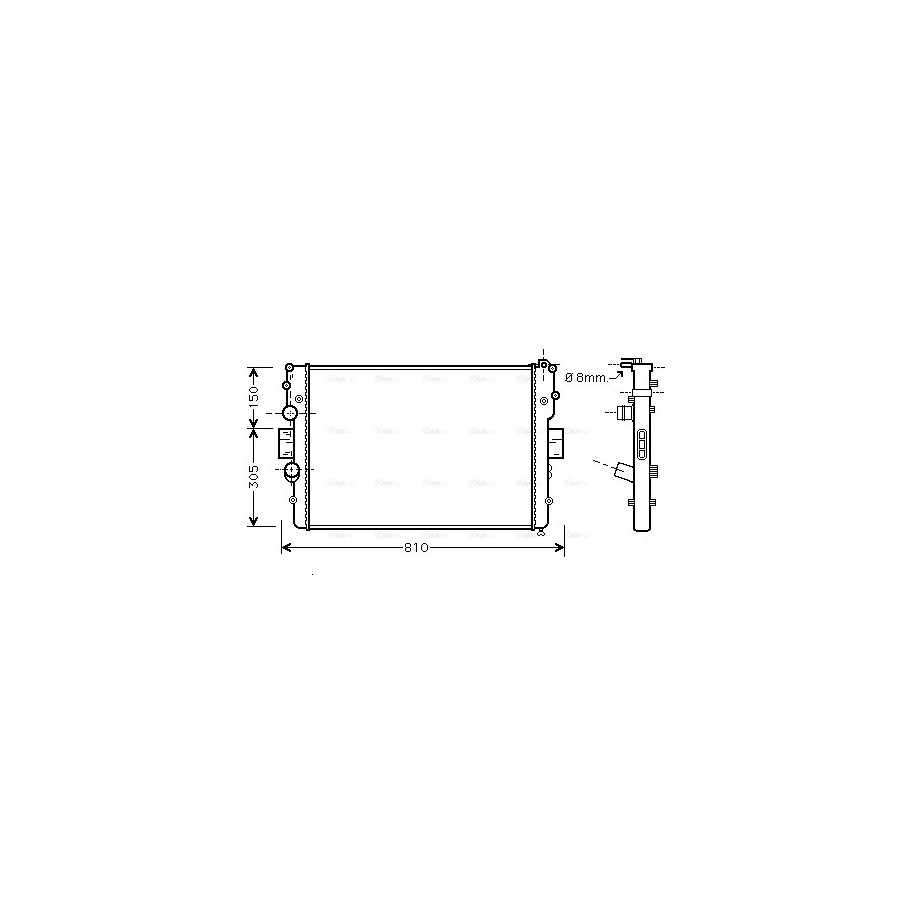 Radiator - Engine Cooling - AVA IVA2087