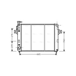 Radiator - Engine Cooling - AVA JE2017