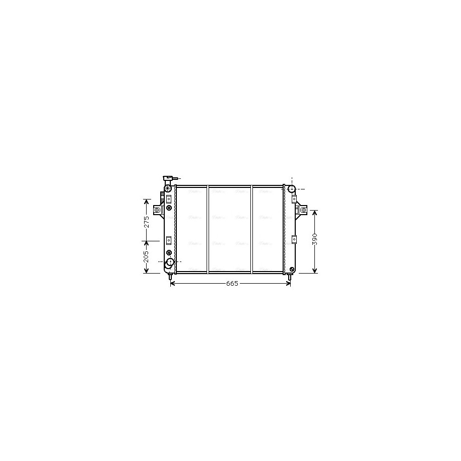 Radiator - Engine Cooling - AVA JE2017