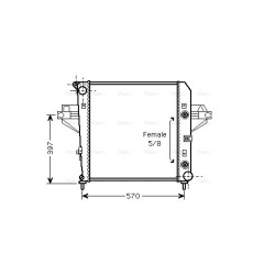 Radiator - Engine Cooling - AVA JE2043