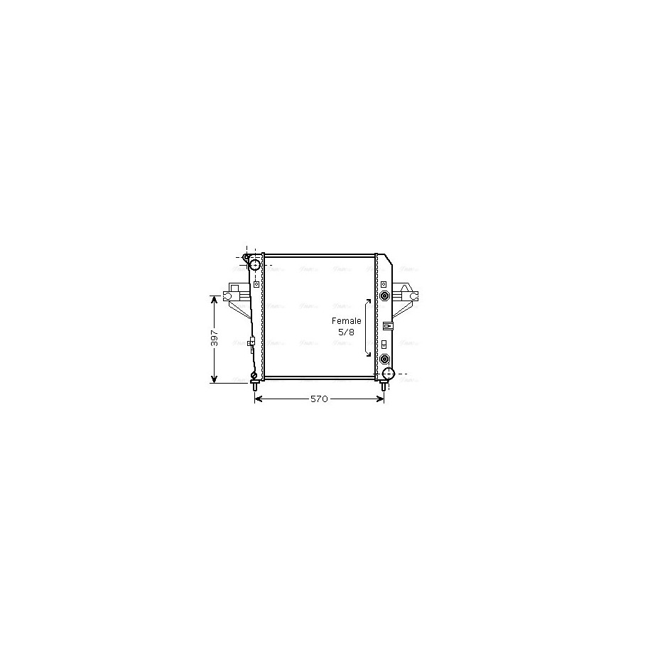Radiator - Engine Cooling - AVA JE2043