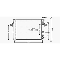 Radiator - Engine Cooling - AVA JE2044