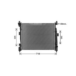 Radiator - Engine Cooling - AVA JE2088