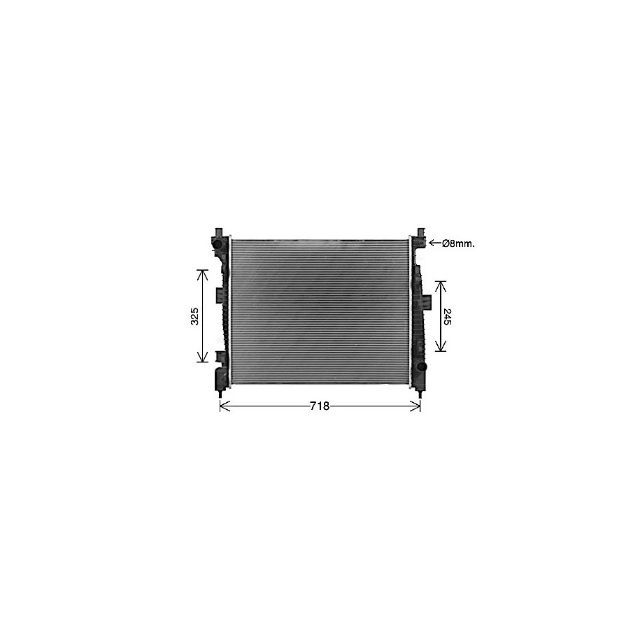 Radiator - Engine Cooling - AVA JE2088
