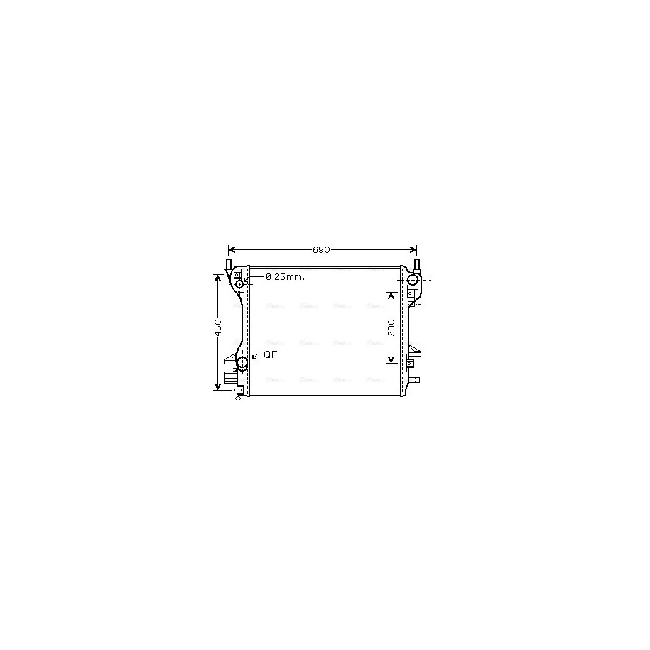 Radiator - Engine Cooling - AVA JR2040