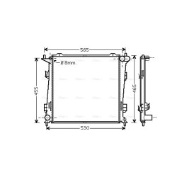 Radiator - Engine Cooling - AVA KA2098
