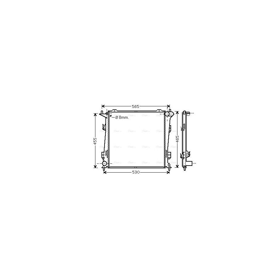 Radiator - Engine Cooling - AVA KA2098