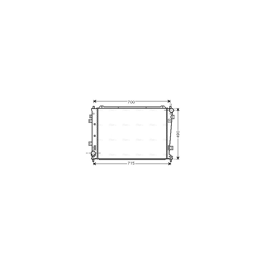 Radiator - Engine Cooling - AVA KA2162