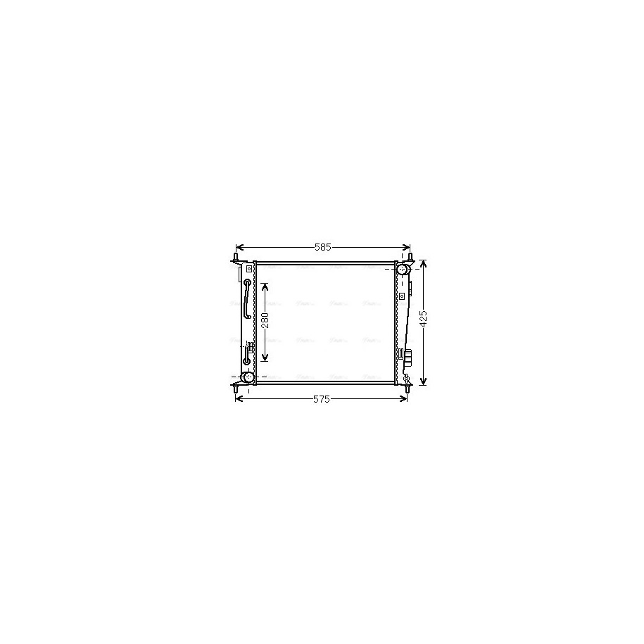 Radiator - Engine Cooling - AVA KA2185