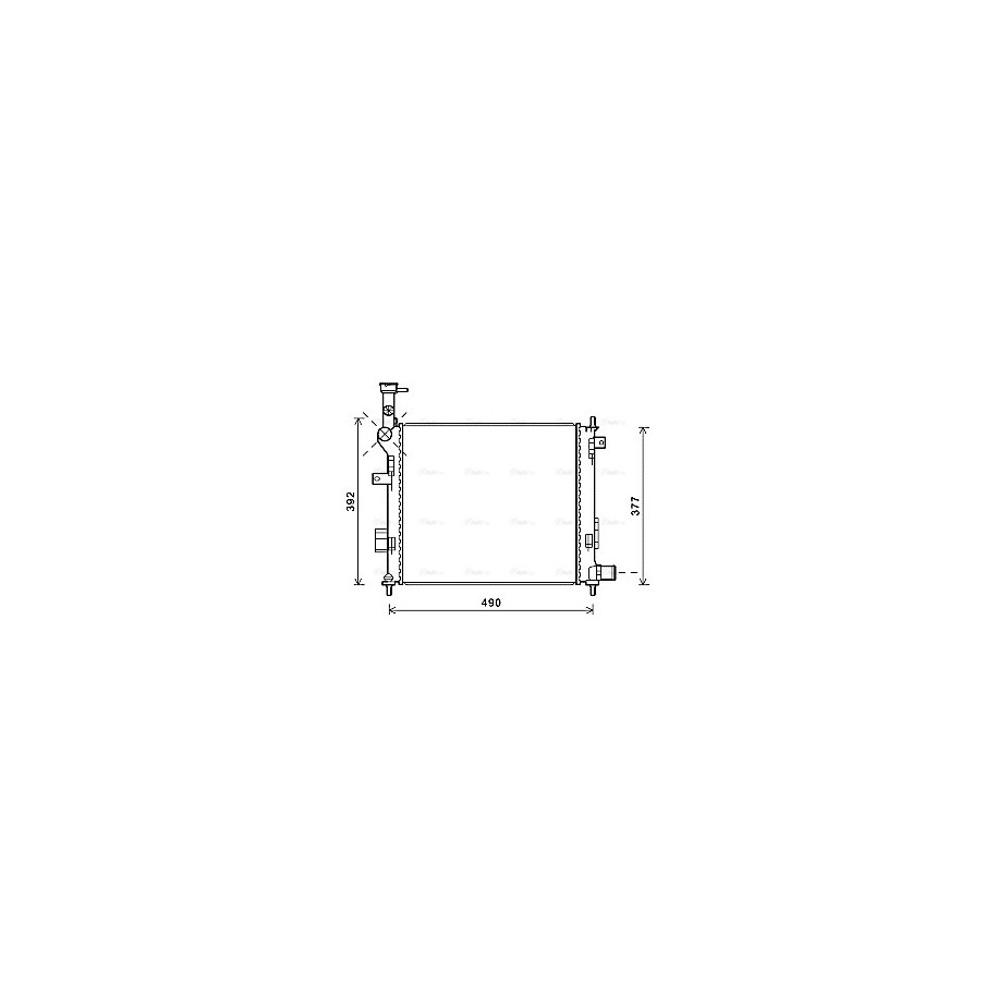 Radiator - Engine Cooling - AVA KA2189