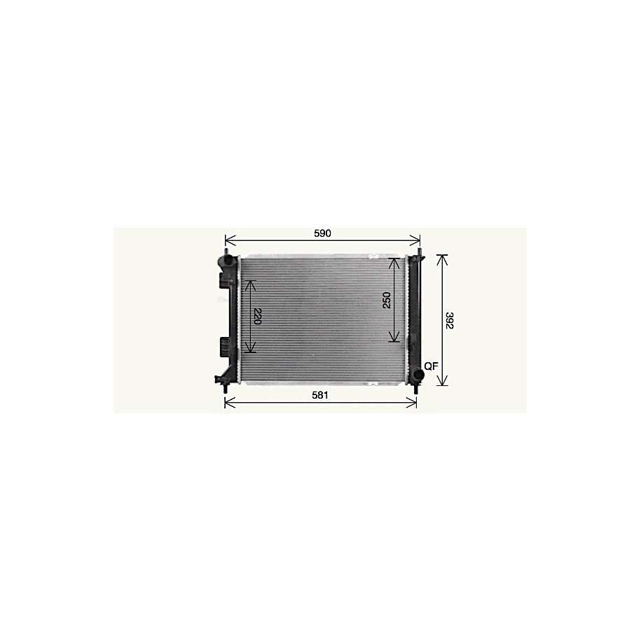 Radiator - Engine Cooling - AVA KA2328