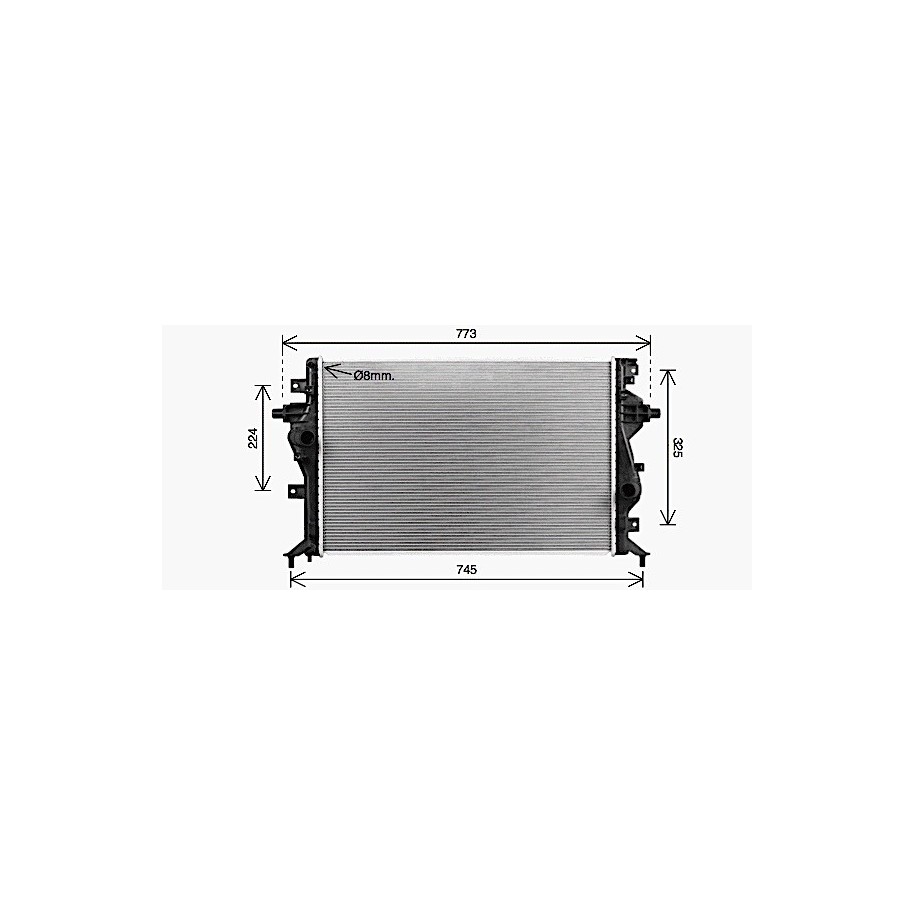 Radiator - Engine Cooling - AVA KA2331