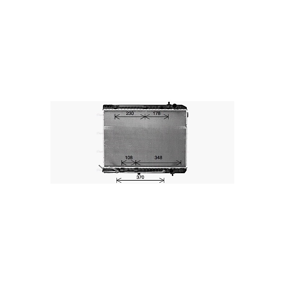 Radiator - Engine Cooling - AVA KA2333