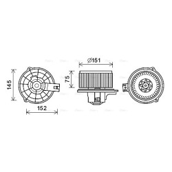 Heater Blower Motor - AVA KA8235