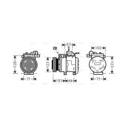 AC Compressor - AVA KAK146