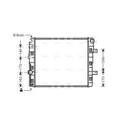 Radiator - Engine Cooling - AVA ME2184