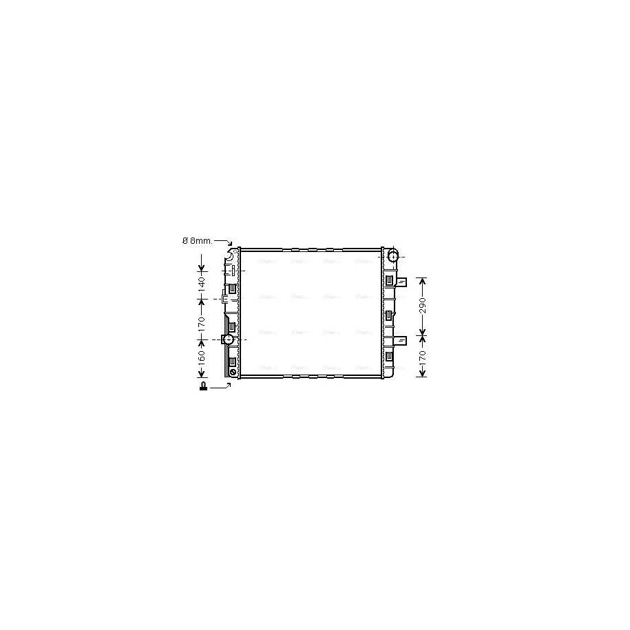 Radiator - Engine Cooling - AVA ME2184