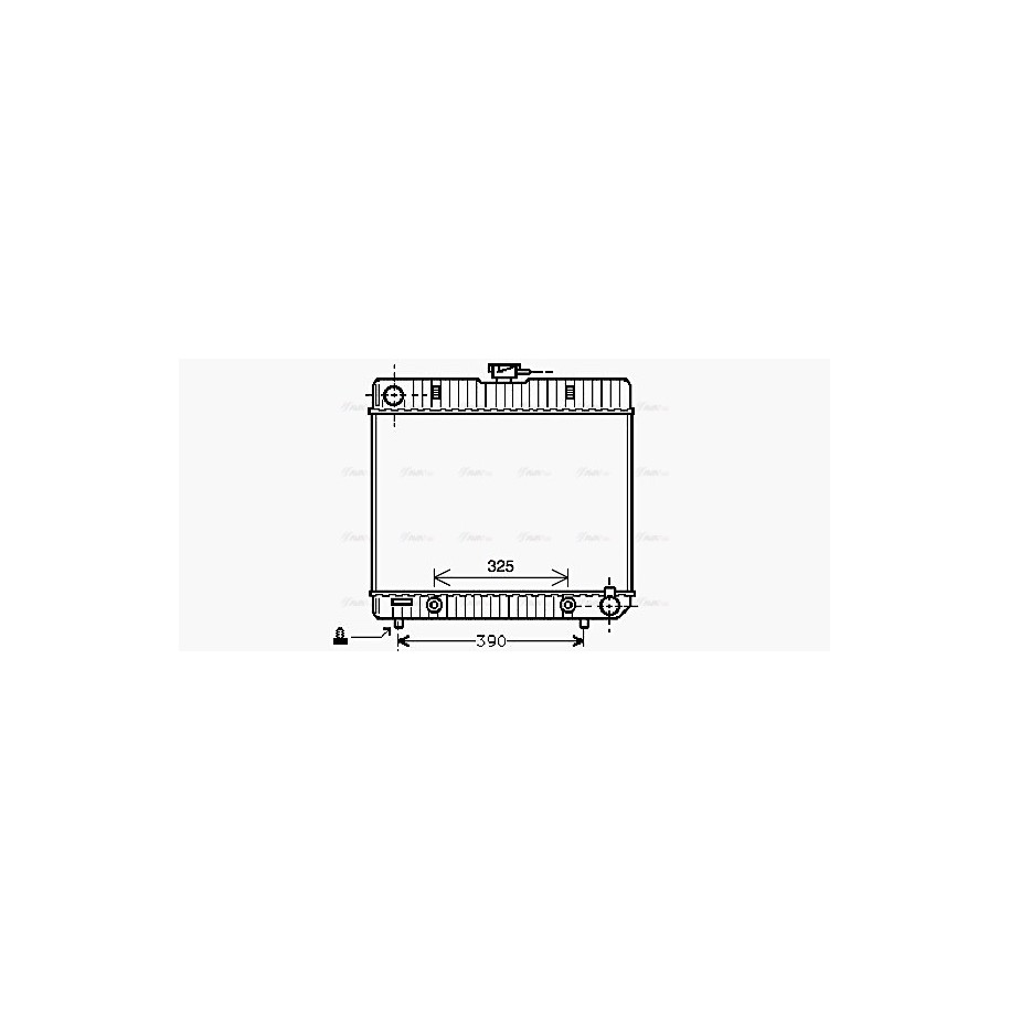 Radiator - Engine Cooling - AVA MS2043