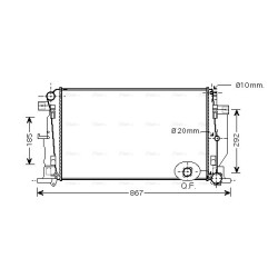 Radiator - Engine Cooling - AVA MS2444