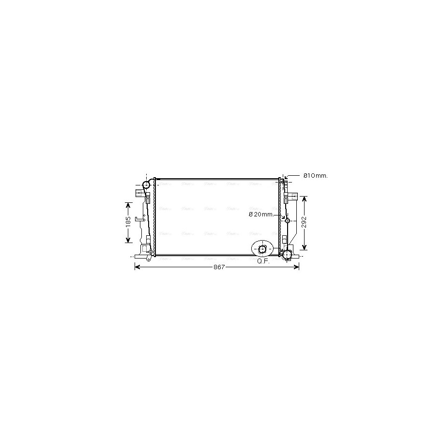 Radiator - Engine Cooling - AVA MS2444
