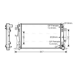 Radiator - Engine Cooling - AVA MS2445