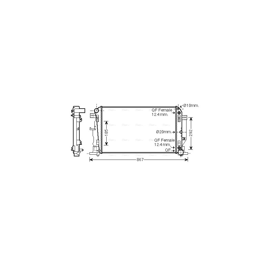 Radiator - Engine Cooling - AVA MS2445