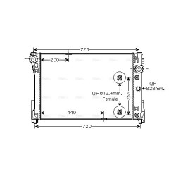 Radiator - Engine Cooling - AVA MS2452