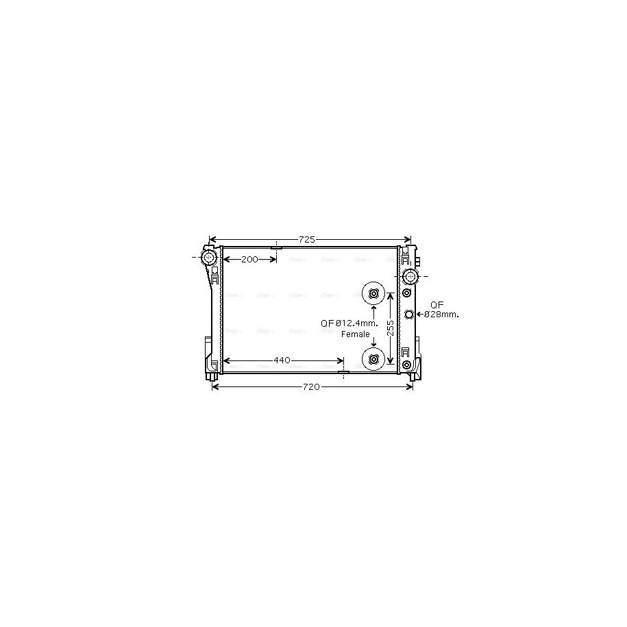 Radiator - Engine Cooling - AVA MS2452