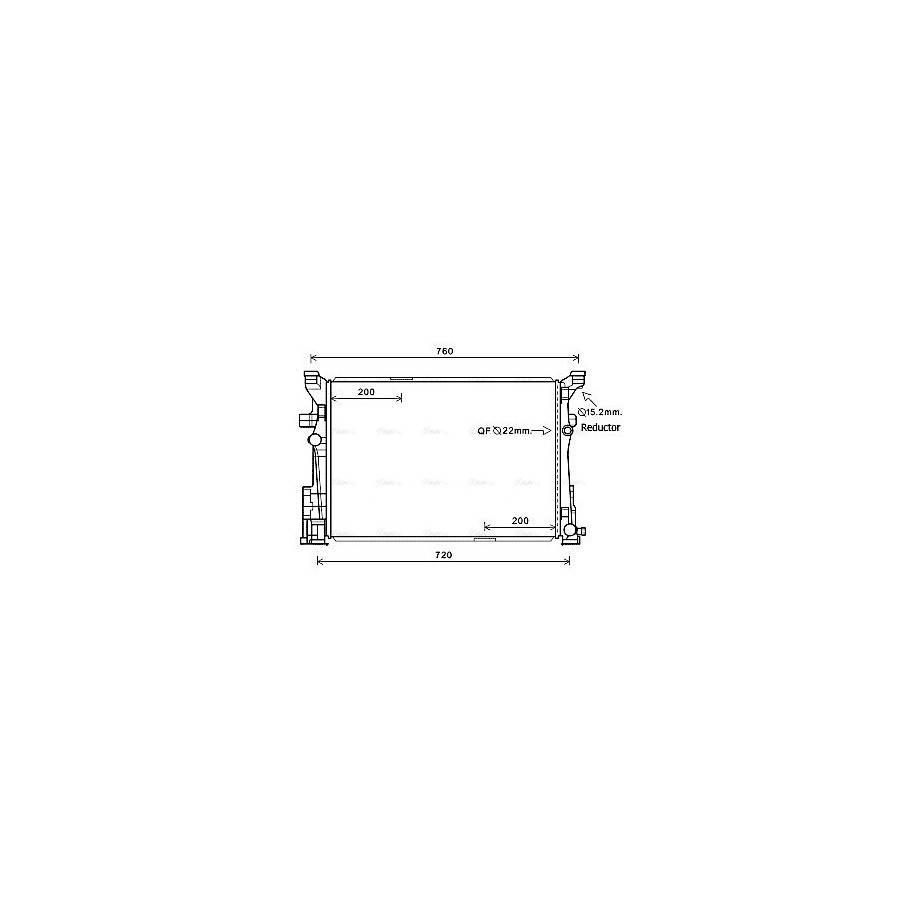 Radiator - Engine Cooling - AVA MS2652