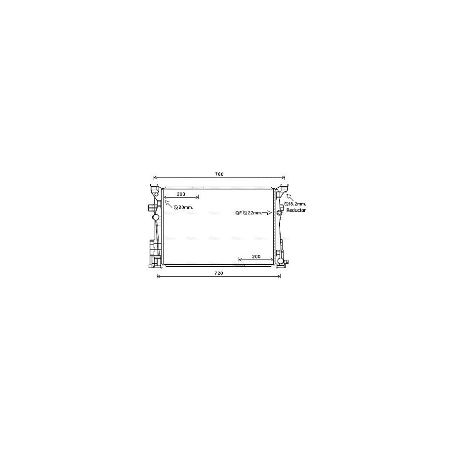 Radiator - Engine Cooling - AVA MS2653