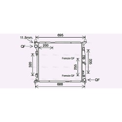 Radiator - Engine Cooling - AVA MS2694