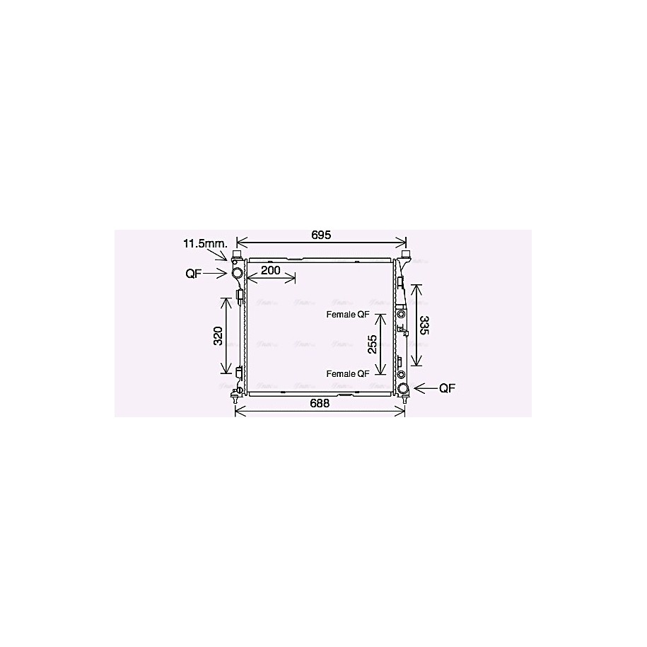 Radiator - Engine Cooling - AVA MS2694