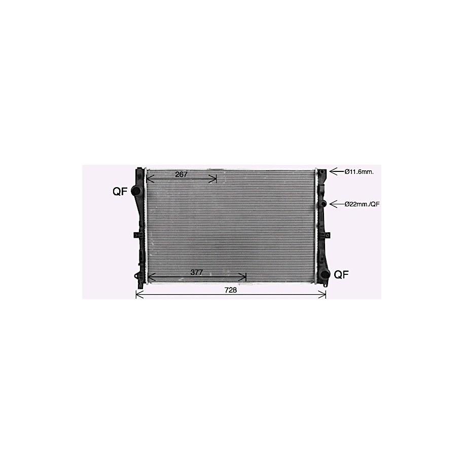 Radiator - Engine Cooling - AVA MS2728