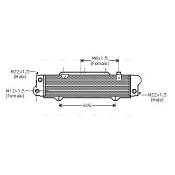 Engine Oil Cooler - AVA MS3346