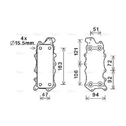 Engine Oil Cooler - AVA MS3685