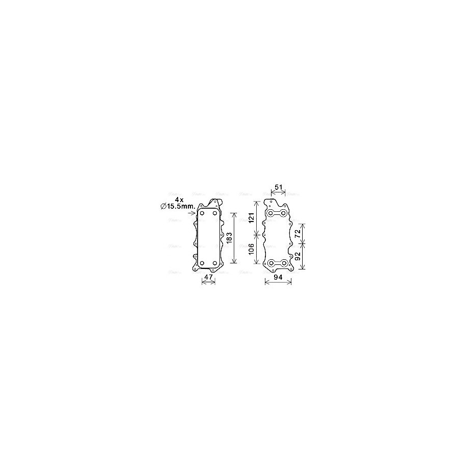 Engine Oil Cooler - AVA MS3685