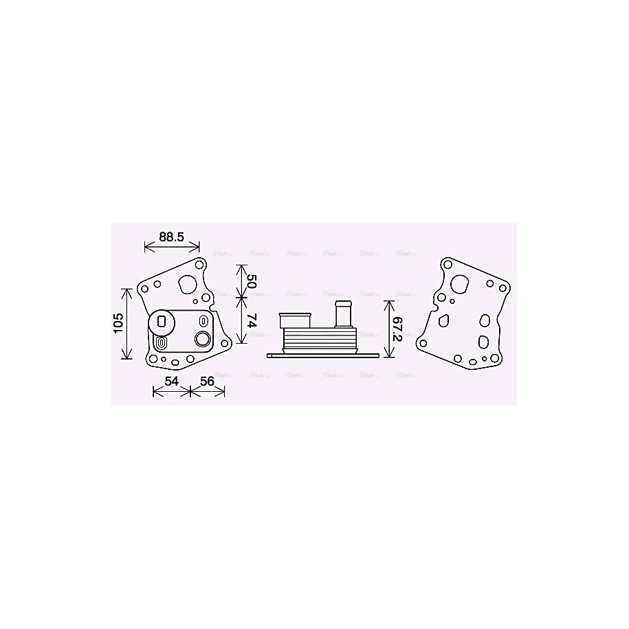 Engine Oil Cooler - AVA MS3701