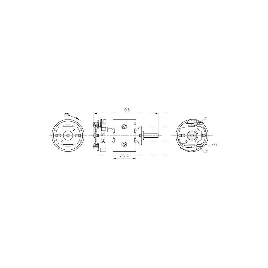 Heater Blower Motor - AVA MS8783