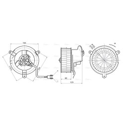 Heater Blower Motor - AVA MS8784