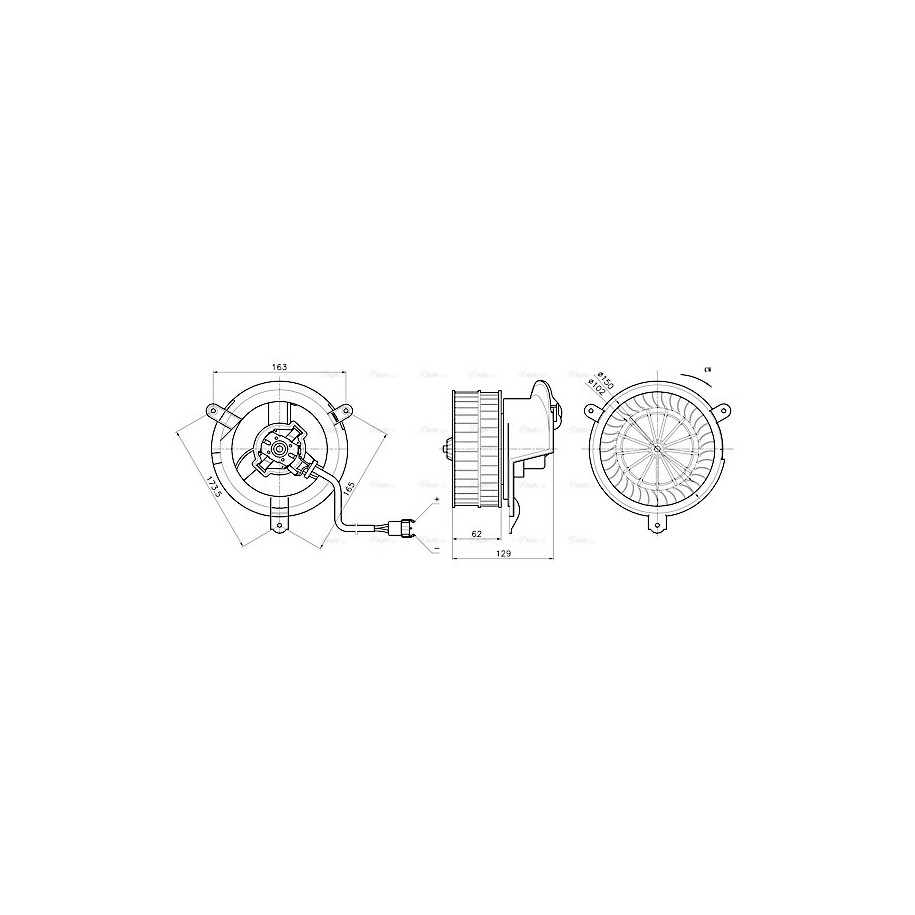 Heater Blower Motor - AVA MS8784