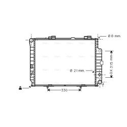 Radiator - Engine Cooling - AVA MSA2228