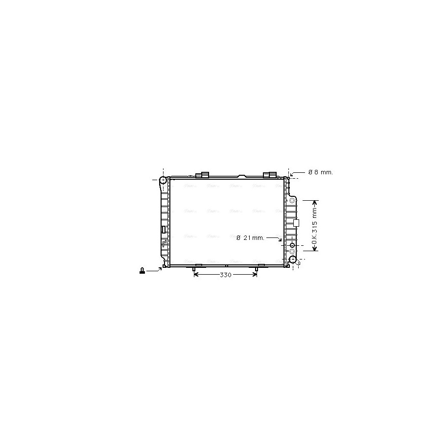 Radiator - Engine Cooling - AVA MSA2228