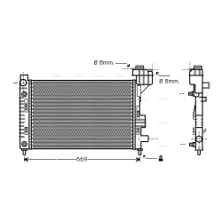Radiator - Engine Cooling - AVA MSA2248