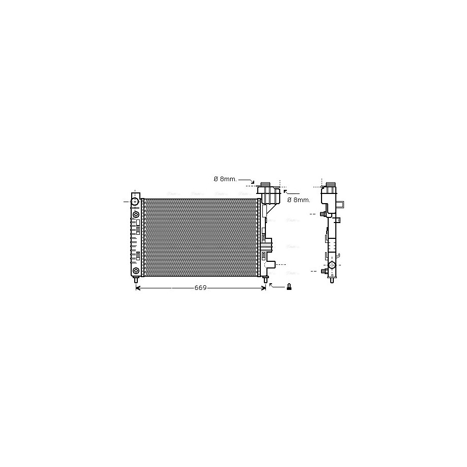 Radiator - Engine Cooling - AVA MSA2248